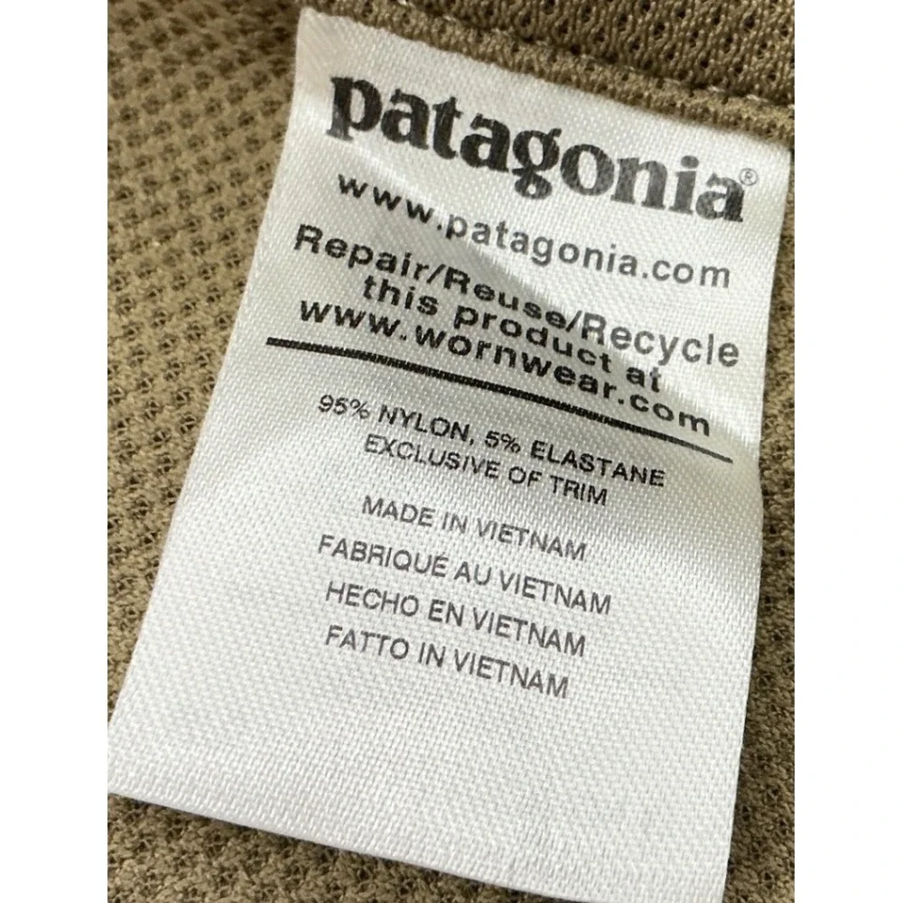 Patagonia Quandary Shorts Tan Khaki Stretch Hiking Outdoor‎ Size 12 STY58091